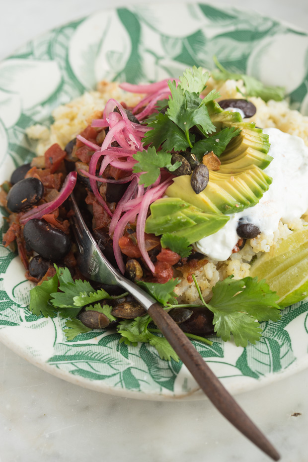 One Skillet Black Bean Dinner