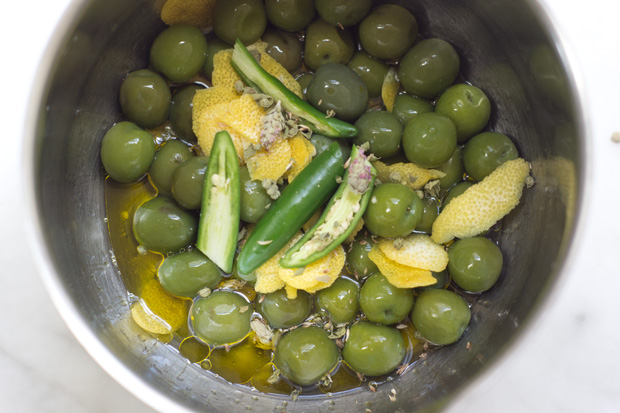 Gin Marinated Olives