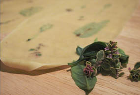 Herb-printed Pasta