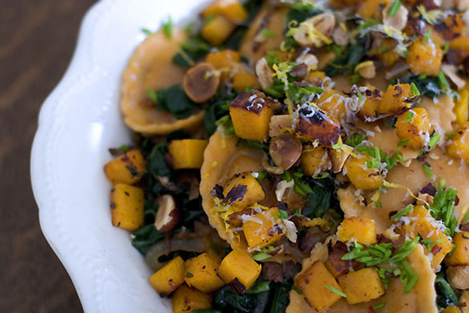 Hazelnut & Chard Ravioli Salad