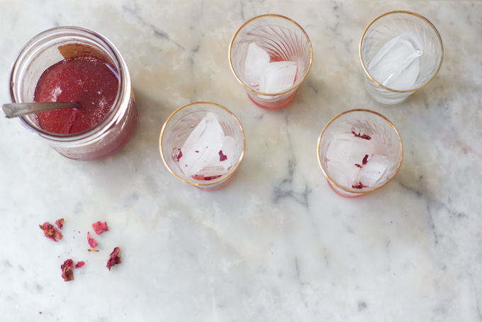 Rhubarb & Rosewater Syrup