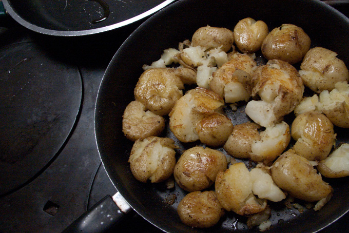 Lori's Skillet Smashed Potatoes