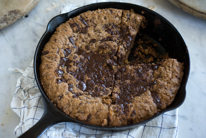 Whole Wheat Chocolate Chip Skillet Cookies