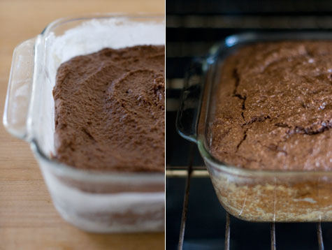 Easy Chocolate Cake {Made in a 9x9 pan}