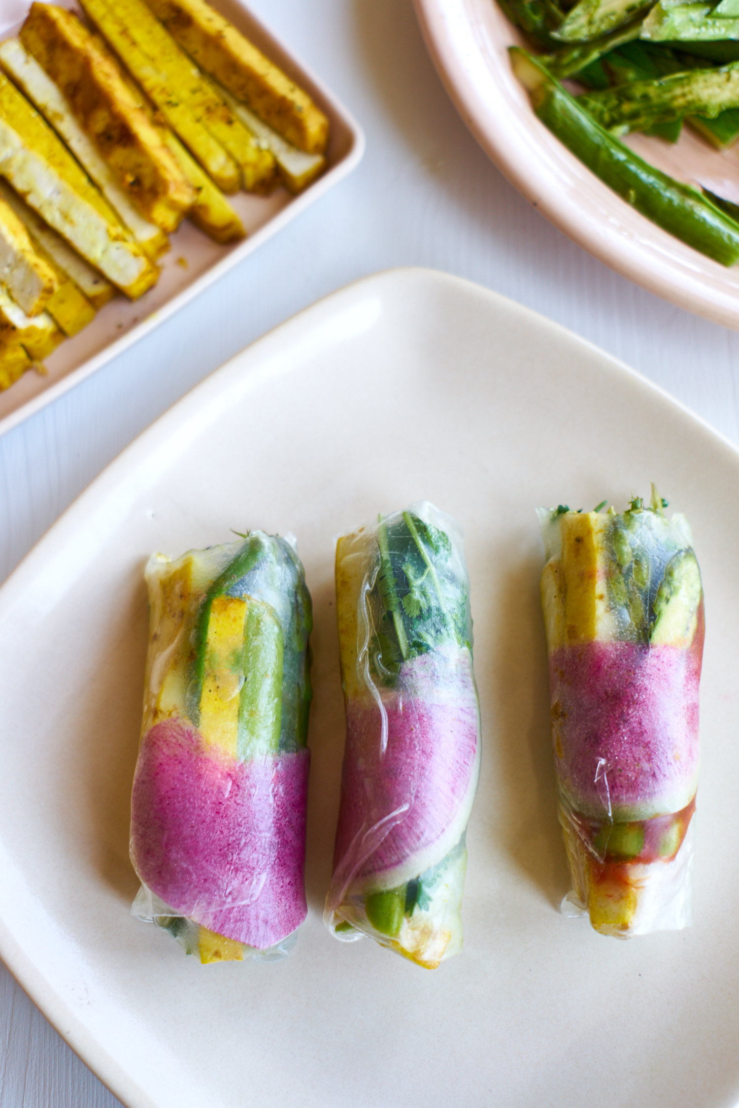 Turmeric Grilled Tofu Spring Rolls