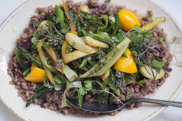 Olive Oil Braised Spring Vegetables