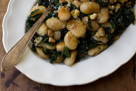 Pan-fried White Beans and Kale