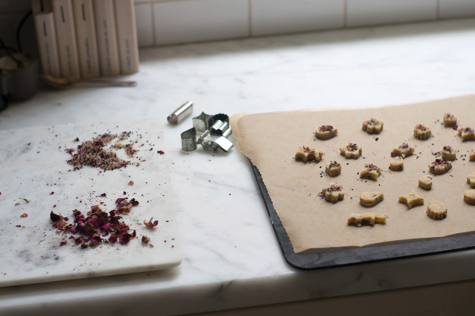 Rosewater Shortbread Cookies Recipe