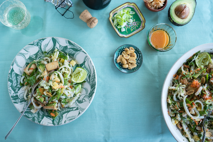 Sriracha Rainbow Noodle Salad